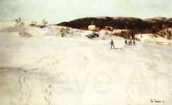 Frits Thaulow A Winter Day in Norway Norge oil painting art